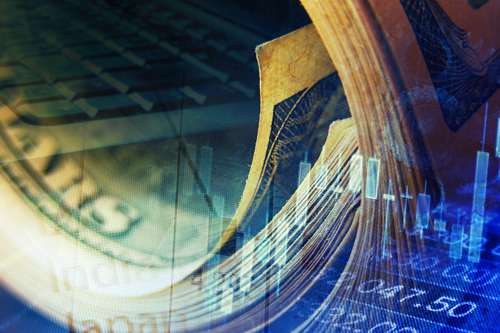 Image of money and market information