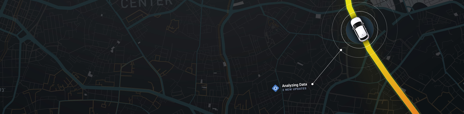Graphic of a car on a map