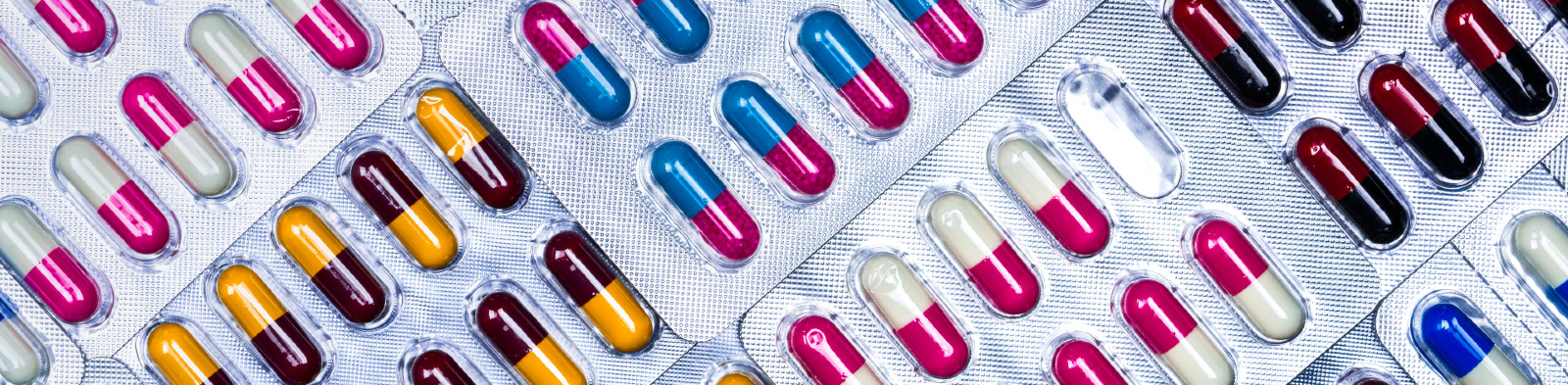 Medicine capsules in blister packs