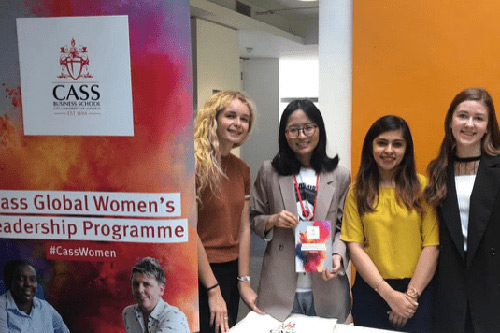 Mengjia Hang with other students at a Cass Global Women's leadership programme event