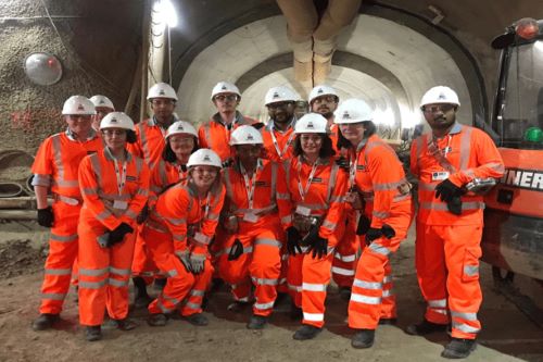 MBA students at Bank station