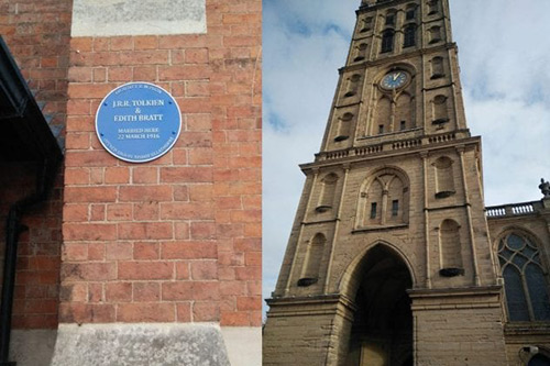 Blue plaque for JRR Tolkien and Edith Bratt