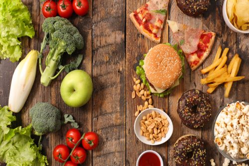 A mixture of delicious and healthy snacks