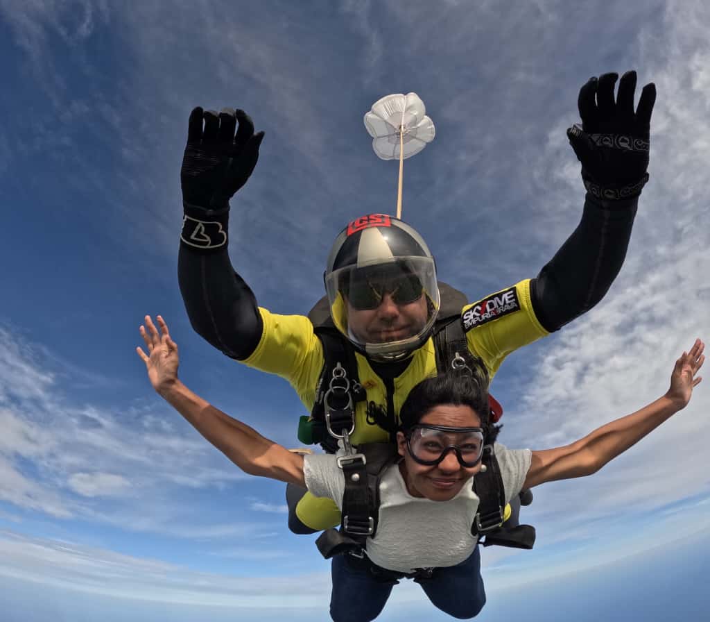 Trishla Sky diving