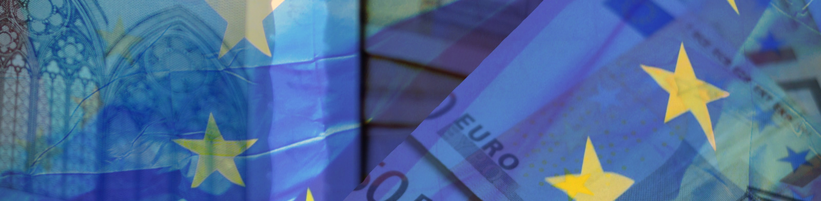 European flag and bank notes