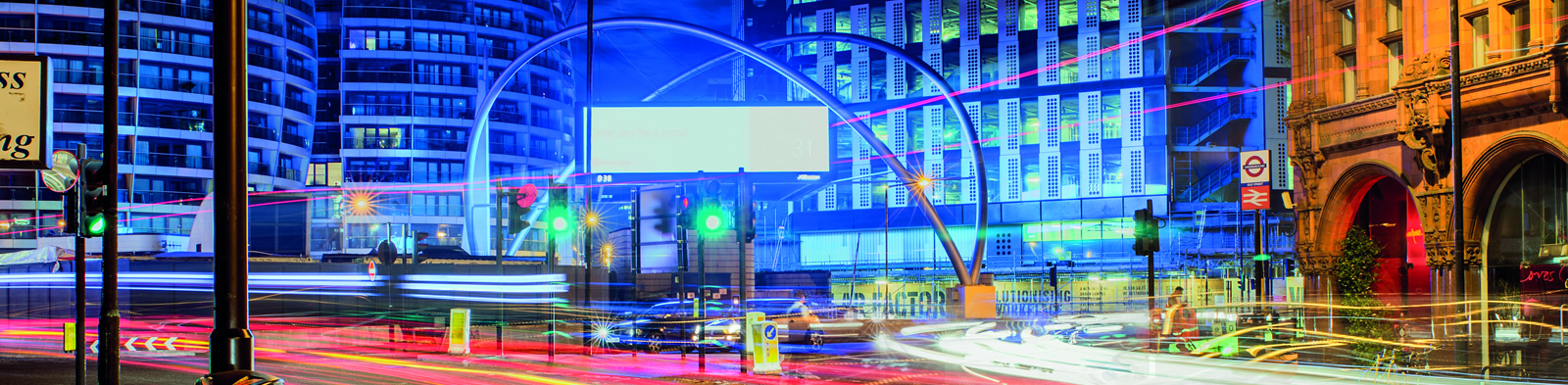 London Tech City at night