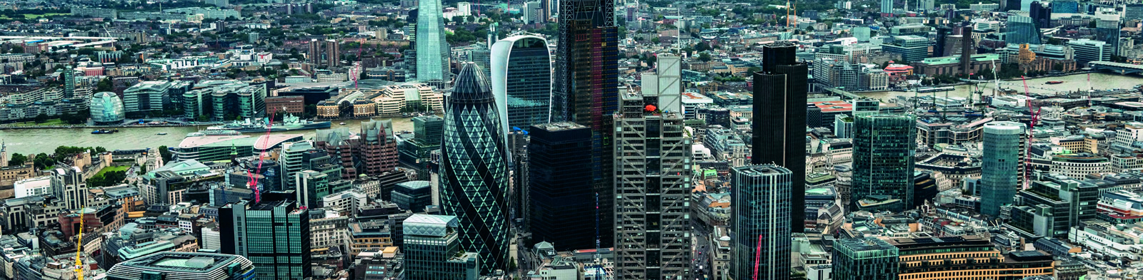 Aerial shot of City of London