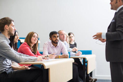 A group of young people in a class