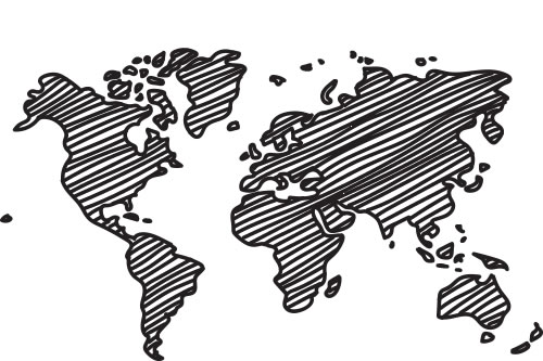 Sketch of the world's countries