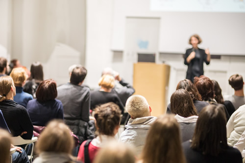 Charismatic teacher captivating her class