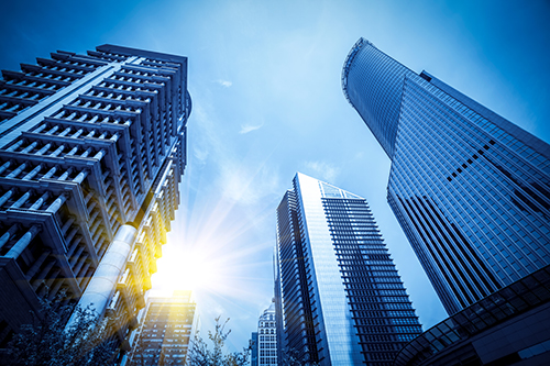 buildings in the sun
