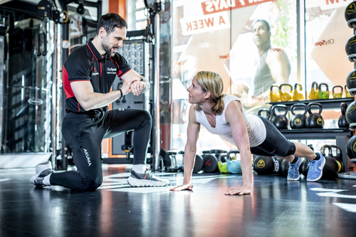 A student exercising at CitySport gym