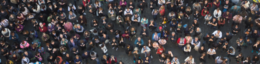 A large crowd of people