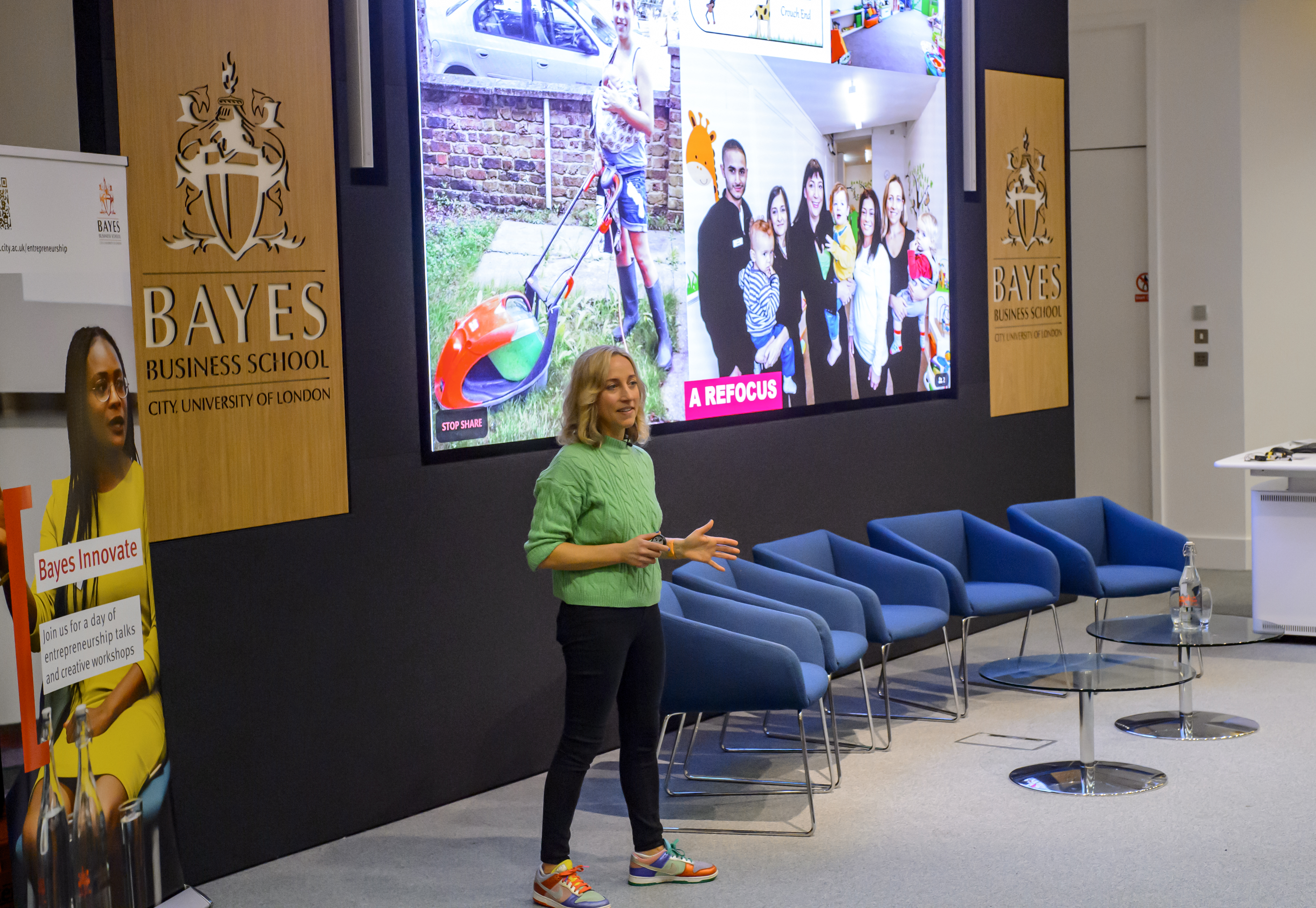 Saasha Celestial-One delivers the keynote speech at Bayes Innovate