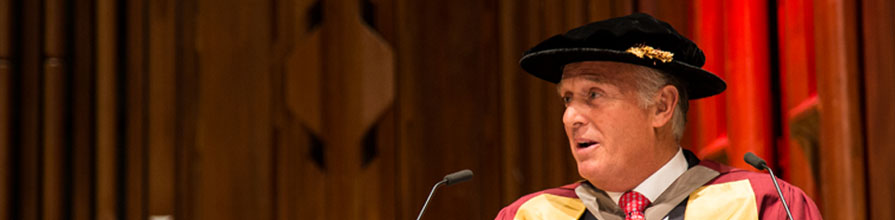 Honorary Graduate Luis Juste at the July 2017 graduation ceremony