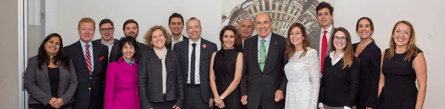 Winner Rihab Saab and Muhtar Kent at award ceremony