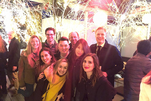 The Masters in Innovation, Creativity and Leadership cohort of 2019 at a Christmas party