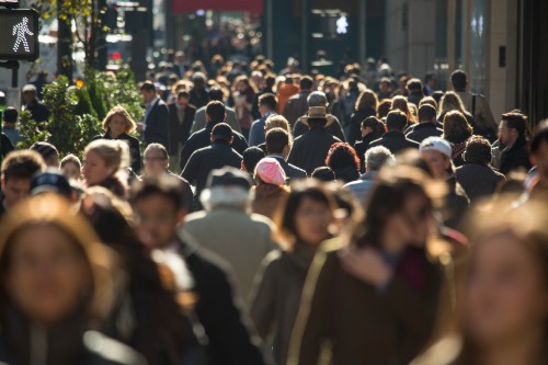 Crowd of people in the street
