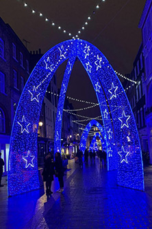 Christmas lights on South Molton street
