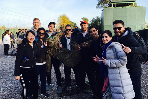 Mashael Anizi with their Full time MBA cohort at Royal Military Academy Sandhurst