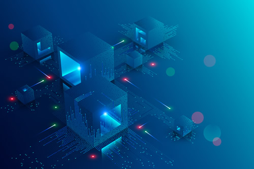 Graphic of blockchain technology