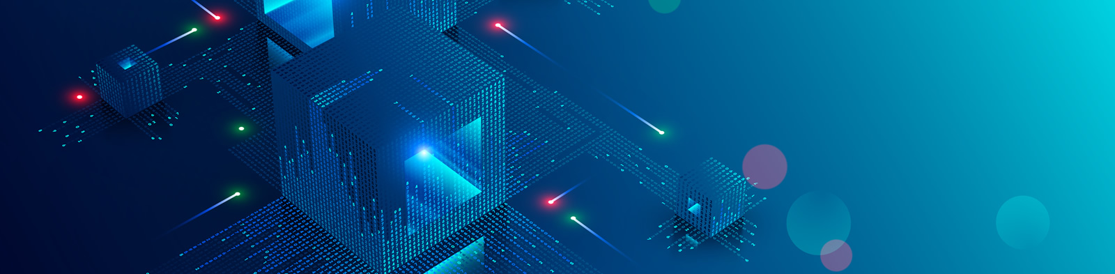 Graphic of blockchain technology
