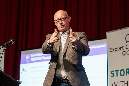 Darren Murinas speaking at a lecture