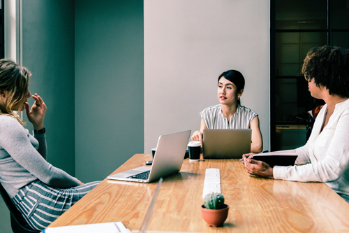 Women in a business meeting