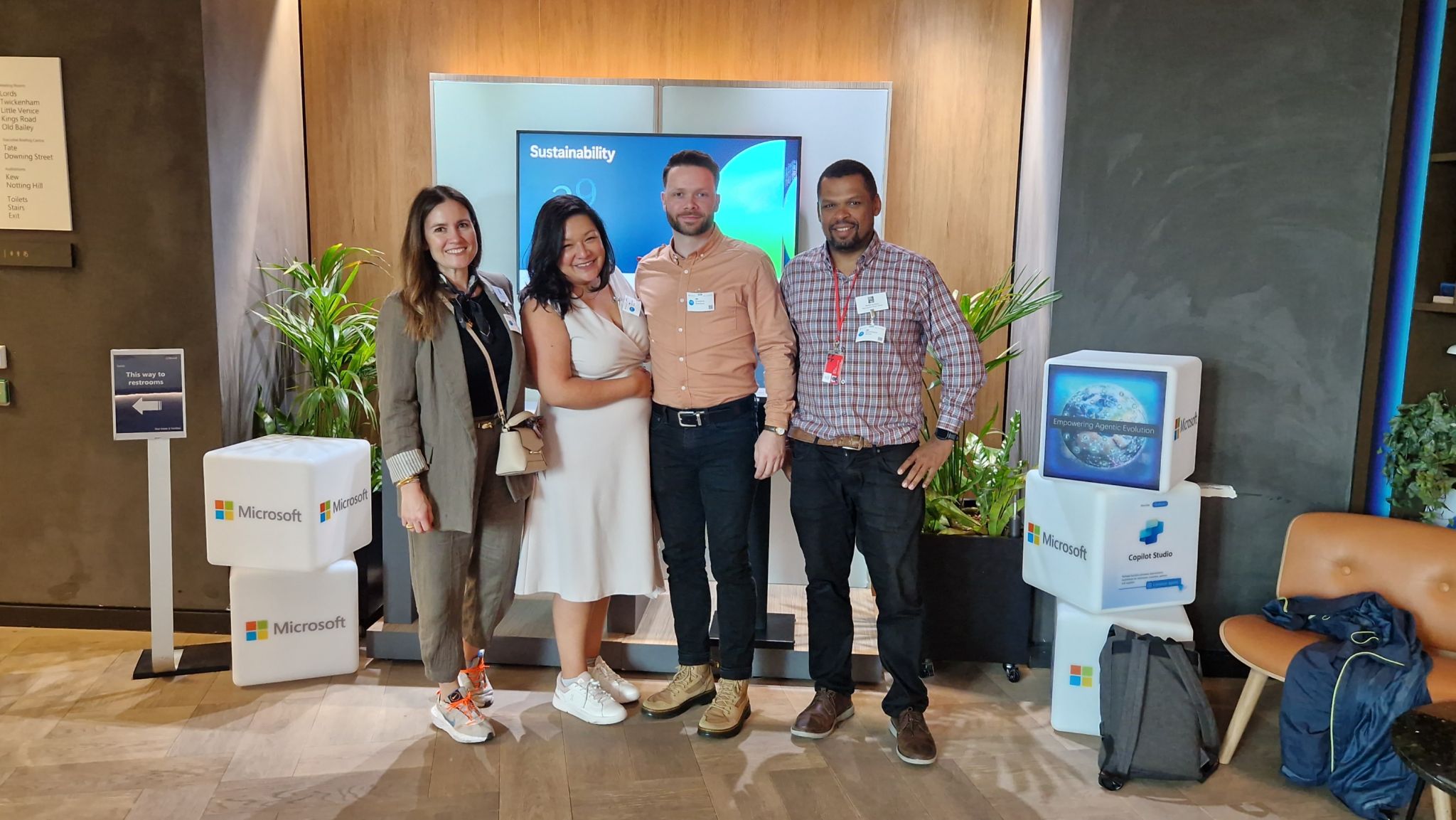 Matthew Goddard with a few of his EMBA classmates at Microsoft for the London Symposium elective
