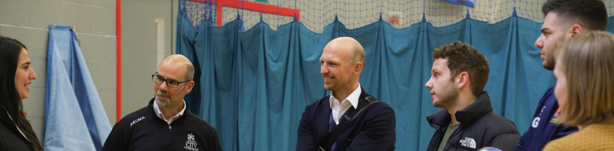 Matt Dawson meets City rugby team in visit to CitySport 